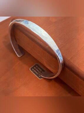 Retired James Avery Hammered Sterling Silver Cuff Bracelet